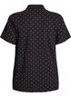 Dotted polo shirt with short sleeves, Black, Packshot image number 1