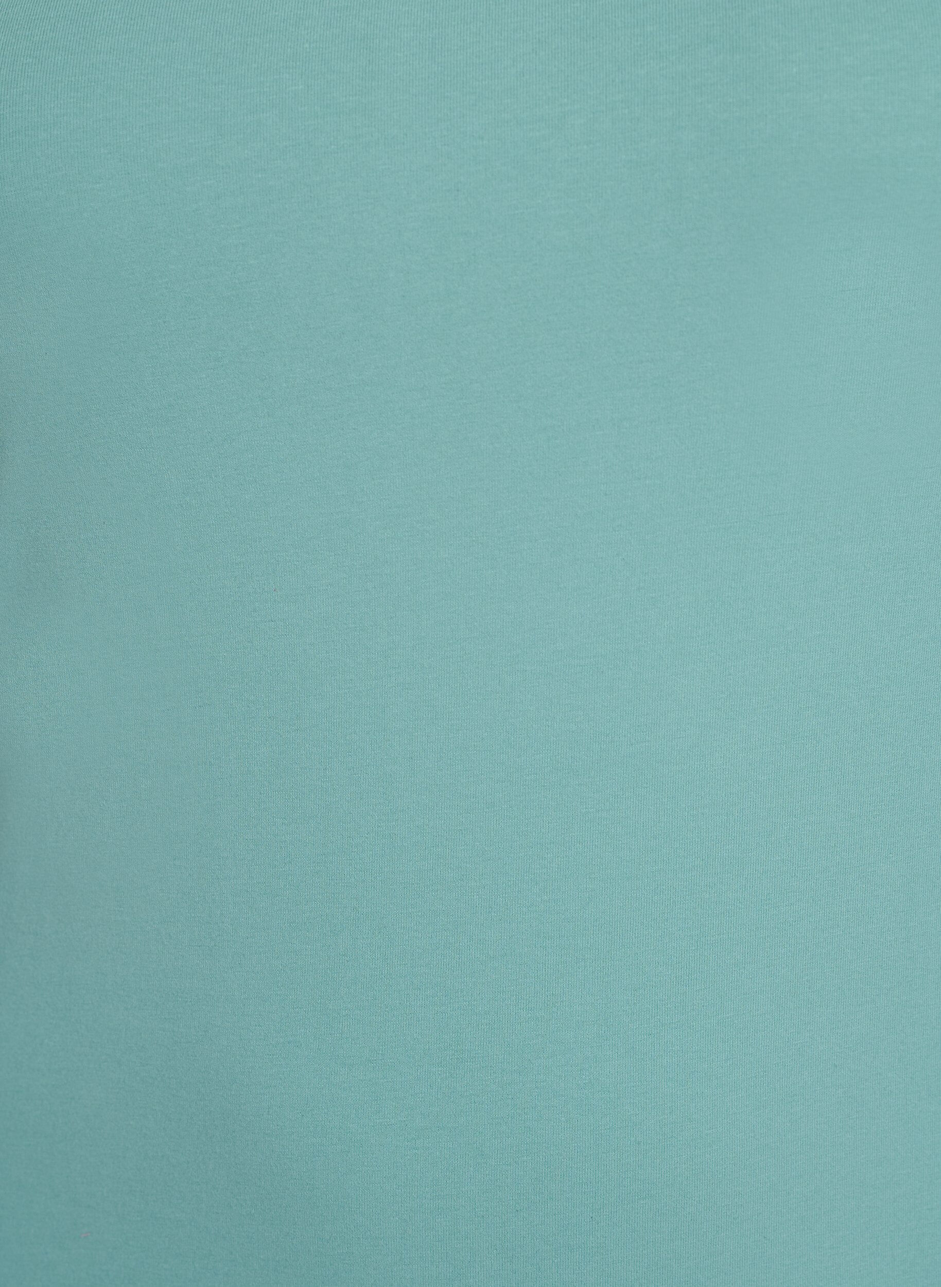 ZizzifashionSolid color basic top in cotton, Green, Packshot image number 2
