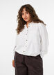 Shirt with chest pocket and balloon shape, White, Model image number 0