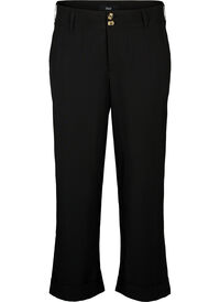High-waisted pants with fold-up