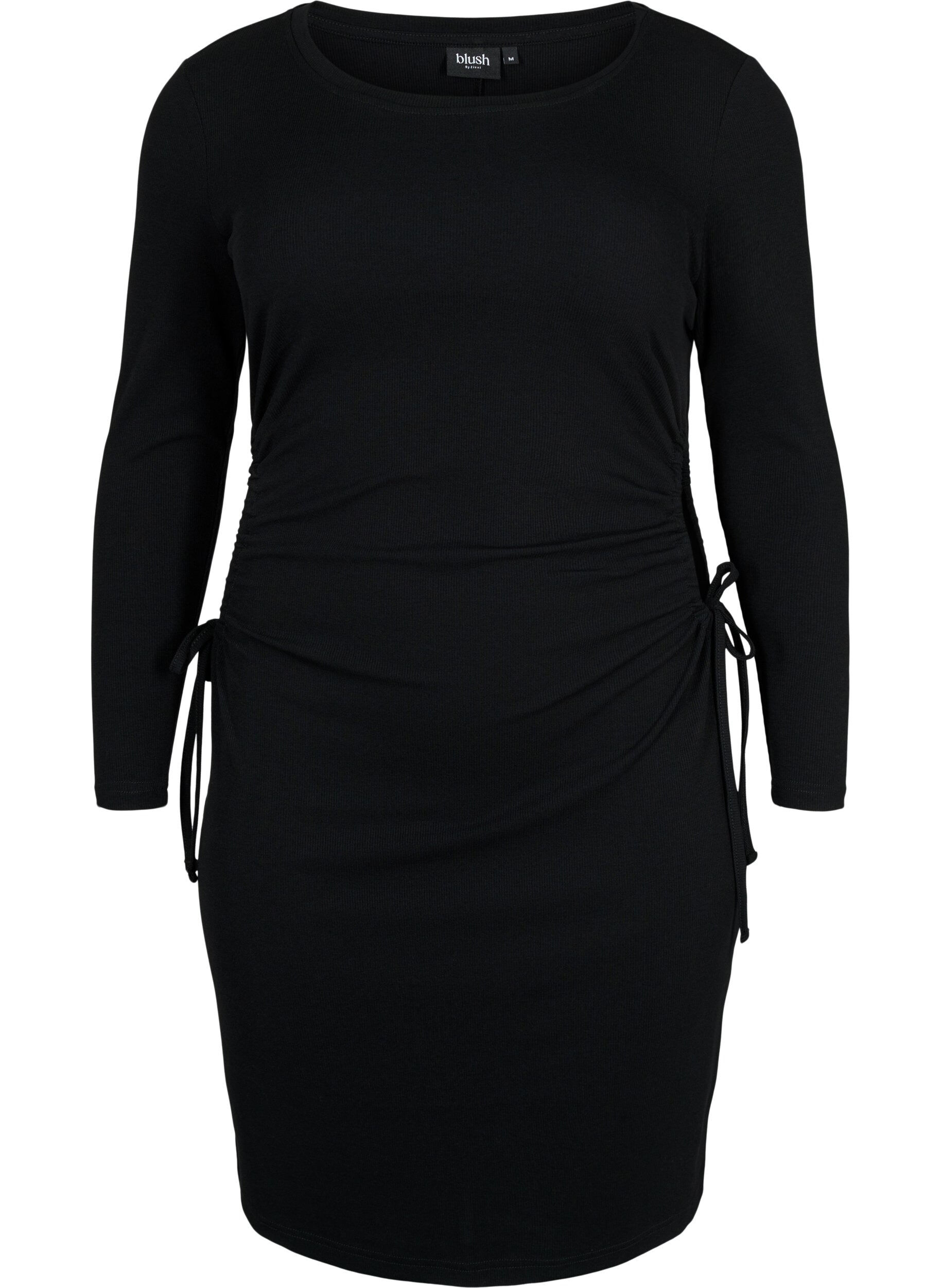 Zizzifashion Close fitted dress with cut-out, Black, Packshot image number 0