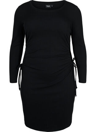 Close fitted dress with cut-out, Black, Packshot image number 0