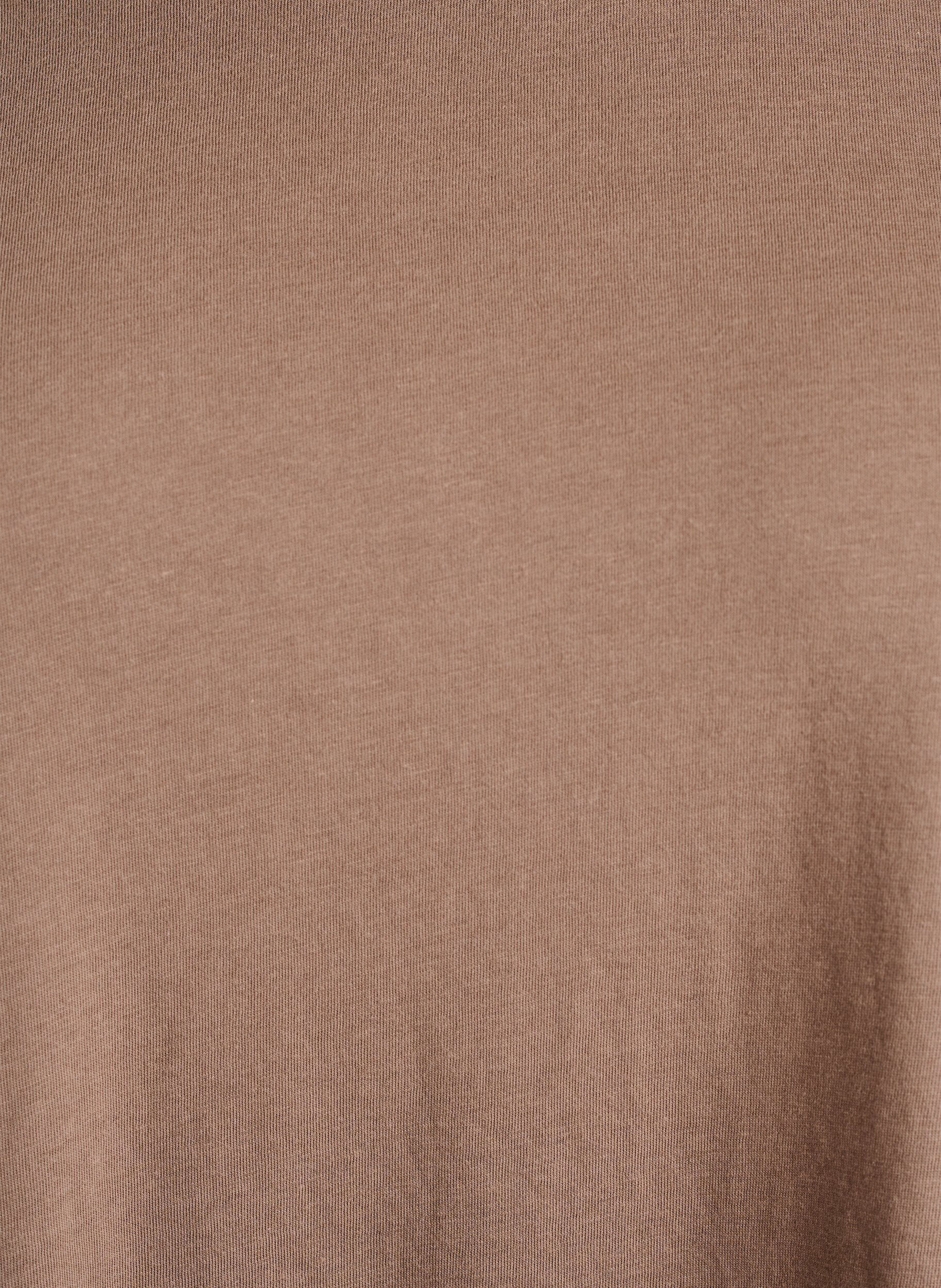 Zizzifashion Short sleeved cotton blend t-shirt, Brown, Packshot image number 2