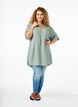 Short sleeve viscose tunic, Chinois Green, Model image number 2