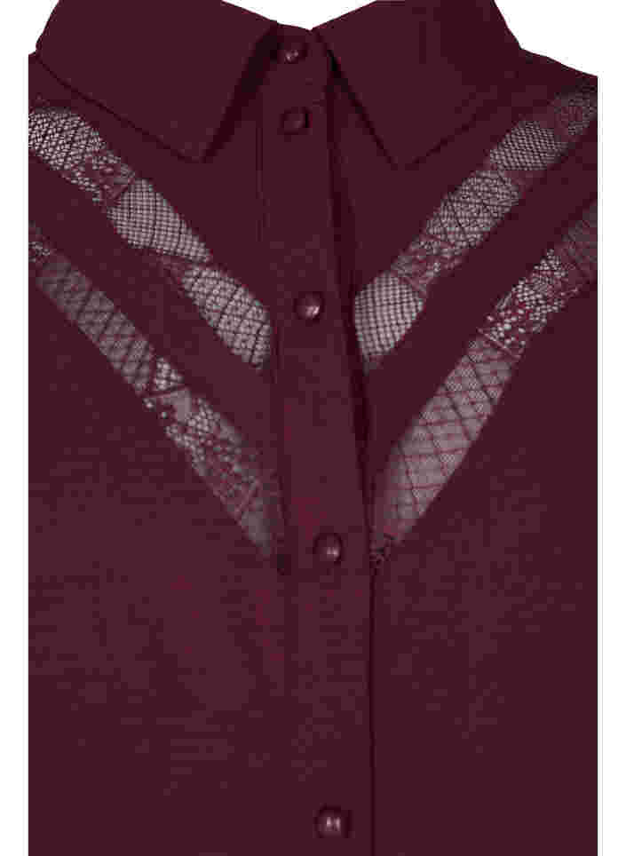 Long shirt with lace details, Winetasting, Packshot image number 2
