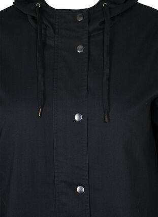 Parka jacket with hood and welt pockets, Black, Packshot image number 2