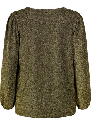 Top with glitter and long sleeves, Black Gold, Packshot image number 1