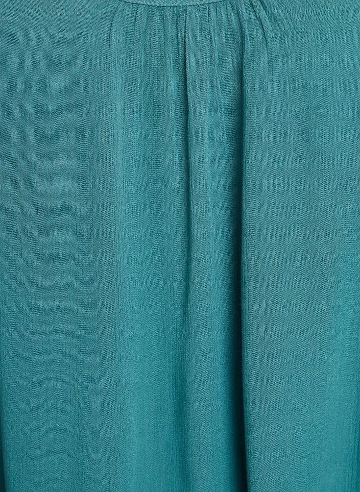 Strap top in viscose, Blue, Packshot image number 2