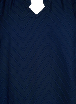 Blouse with long sleeves and frill details, Navy Blazer, Packshot image number 2