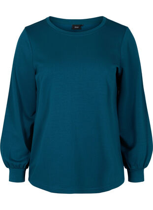 Sweatshirt with a round neckline and long sleeves, Reflecting Pond, Packshot image number 0