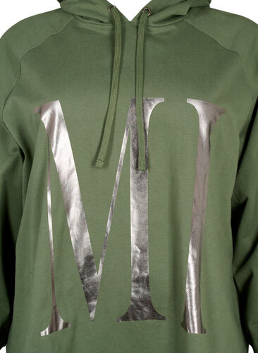 Oversized sweatshirt in organic cotton, Thyme MIND, Packshot image number 2