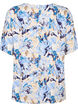 Short sleeve viscose Blouse with print, Blue, Packshot image number 1