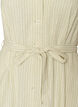 Sleeveless striped midi dress in linen and viscose, Green, Packshot image number 2