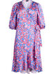 Floral wrap dress with 3/4 sleeves, Blue, Packshot image number 0
