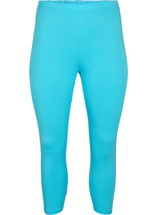 Basic 3/4 leggings in viscose, Blue Atoll, Packshot image number 0