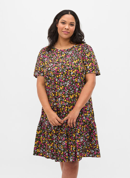 Floral dress in organic cotton