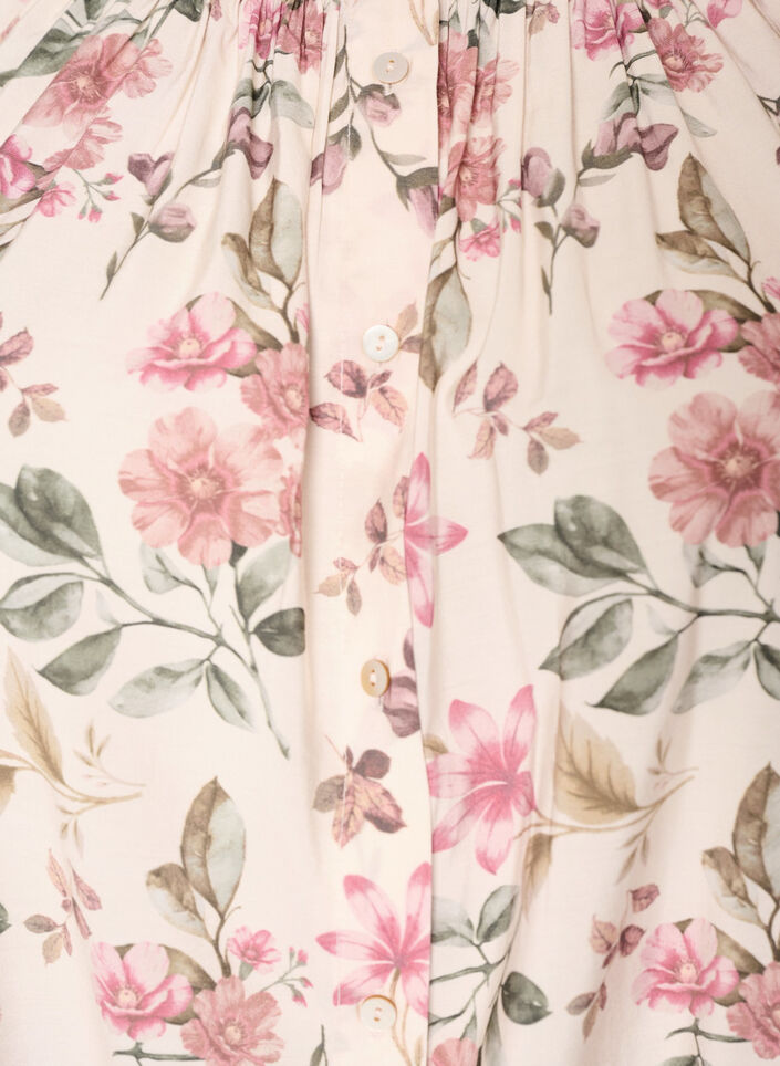 A-line tunic in viscose with 3/4 sleeves, Vanilla, Packshot image number 2