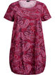 Short-sleeved cotton dress with print, Red, Packshot image number 0