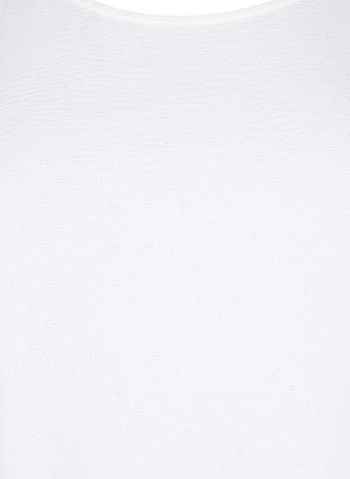 Long-sleeved blouse with texture, Bright White, Packshot image number 2