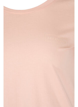 Short-sleeved cotton t-shirt with a print, Rose Cloud Loved, Packshot image number 2