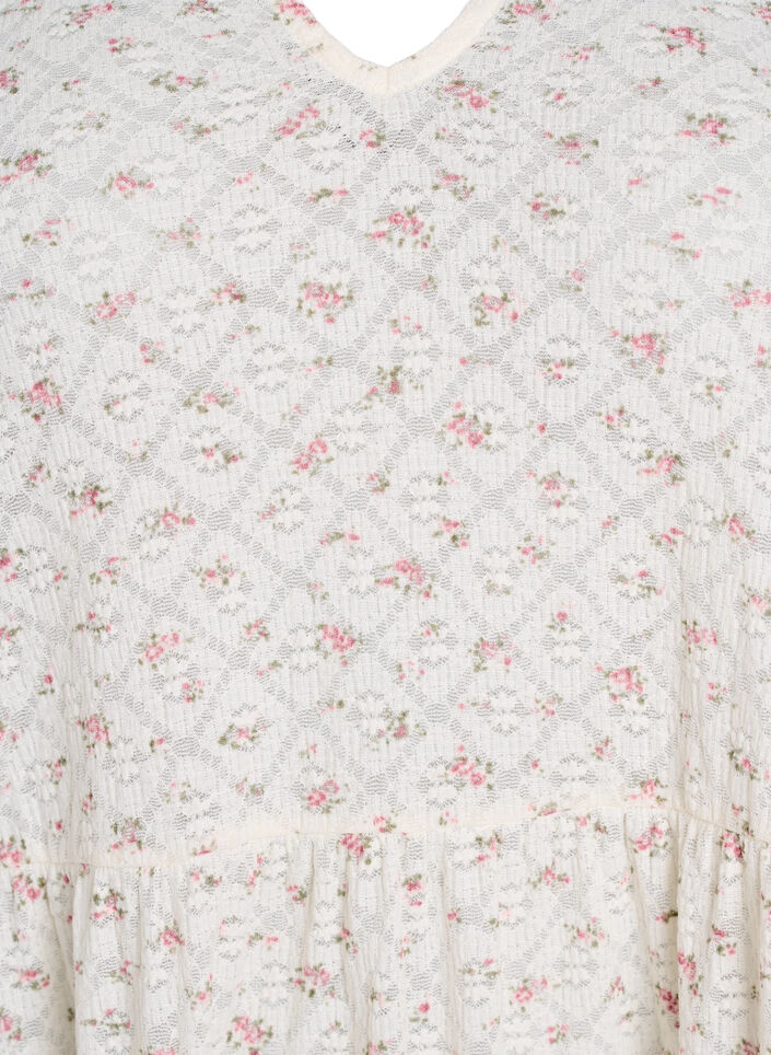 Short A-line dress with 1/2 sleeves, White, Packshot image number 2