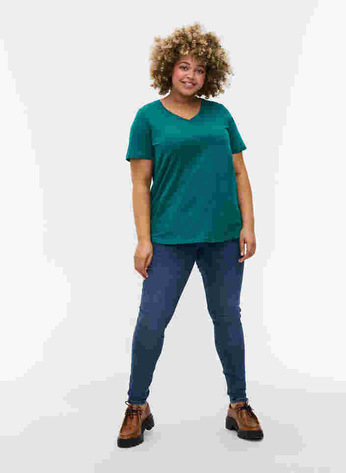 Basic t-shirt, Teal Green, Model image number 2