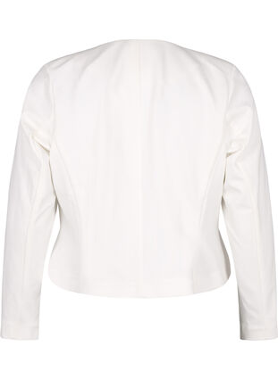Short blazer without fastening, Cloud Dancer, Packshot image number 1