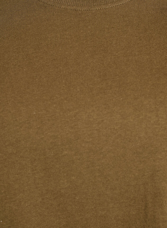 Basic cotton T-shirt with round neck, Green, Packshot image number 2