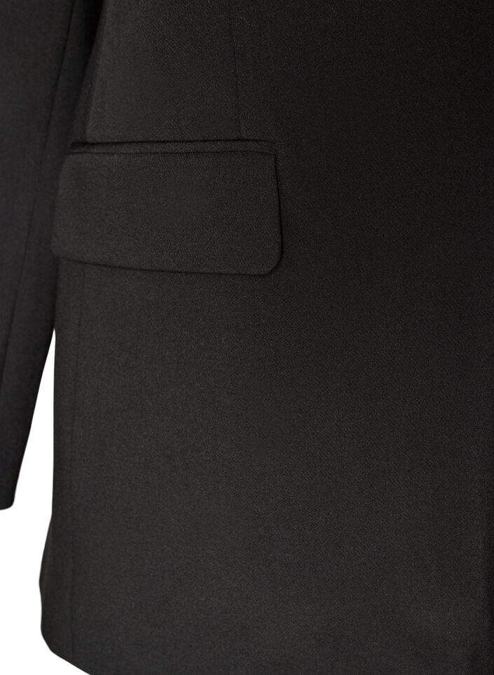 Blazer with back vent and tie detail, Black, Packshot image number 3