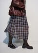 Checked mesh midi skirt, Blue, Model image number 2
