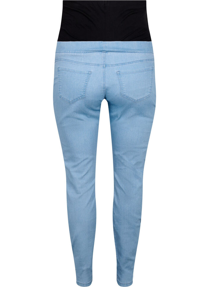 Pregnancy jeggings with back pockets, Light Blue, Packshot image number 1