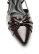 Slingback with bow detail and patent look, Brown, Packshot image number 3
