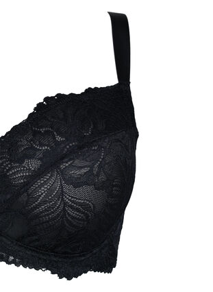 Support the breasts - lace bra with underwire, Black, Packshot image number 2