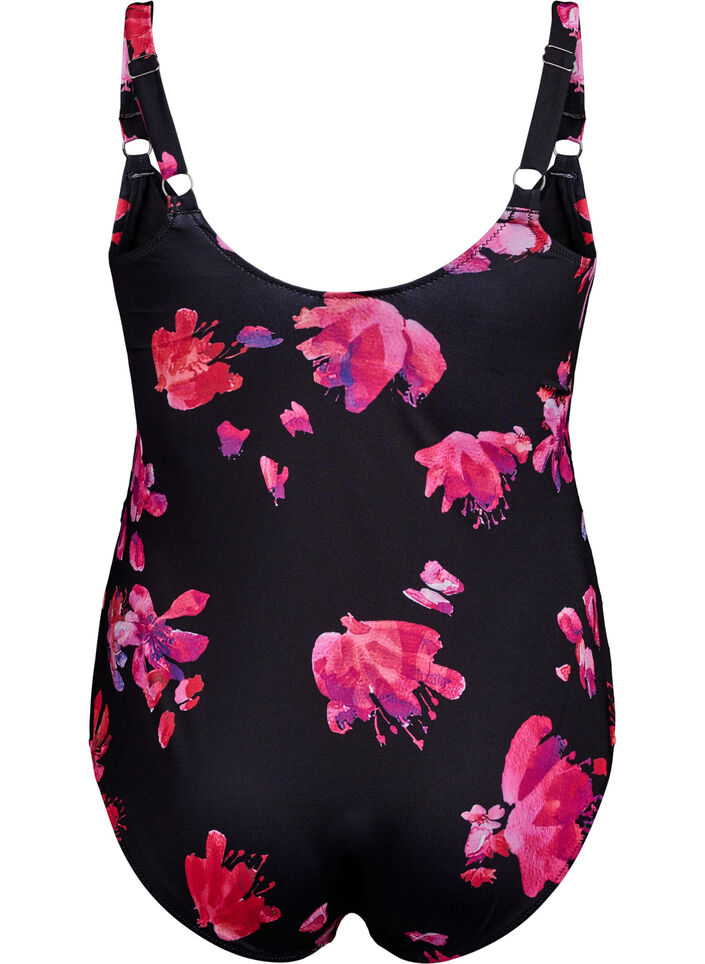 Swimsuit with draping and wrap effect, Black, Packshot image number 1