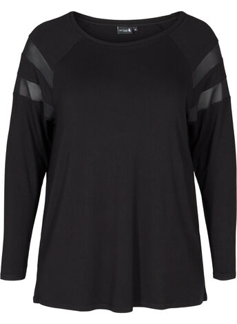 Sports blouse with mesh