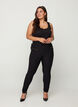 Close-fitting trousers with zipper details, Black, Model image number 1