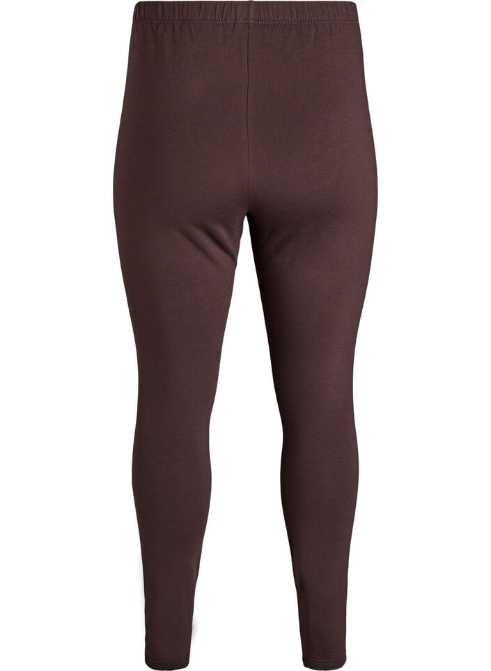 Cotton leggings with lining, Brown, Packshot image number 1