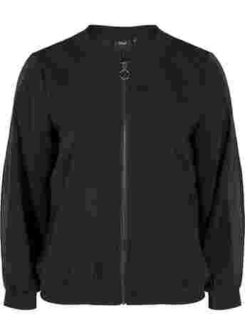 Bomber jacket with zipper