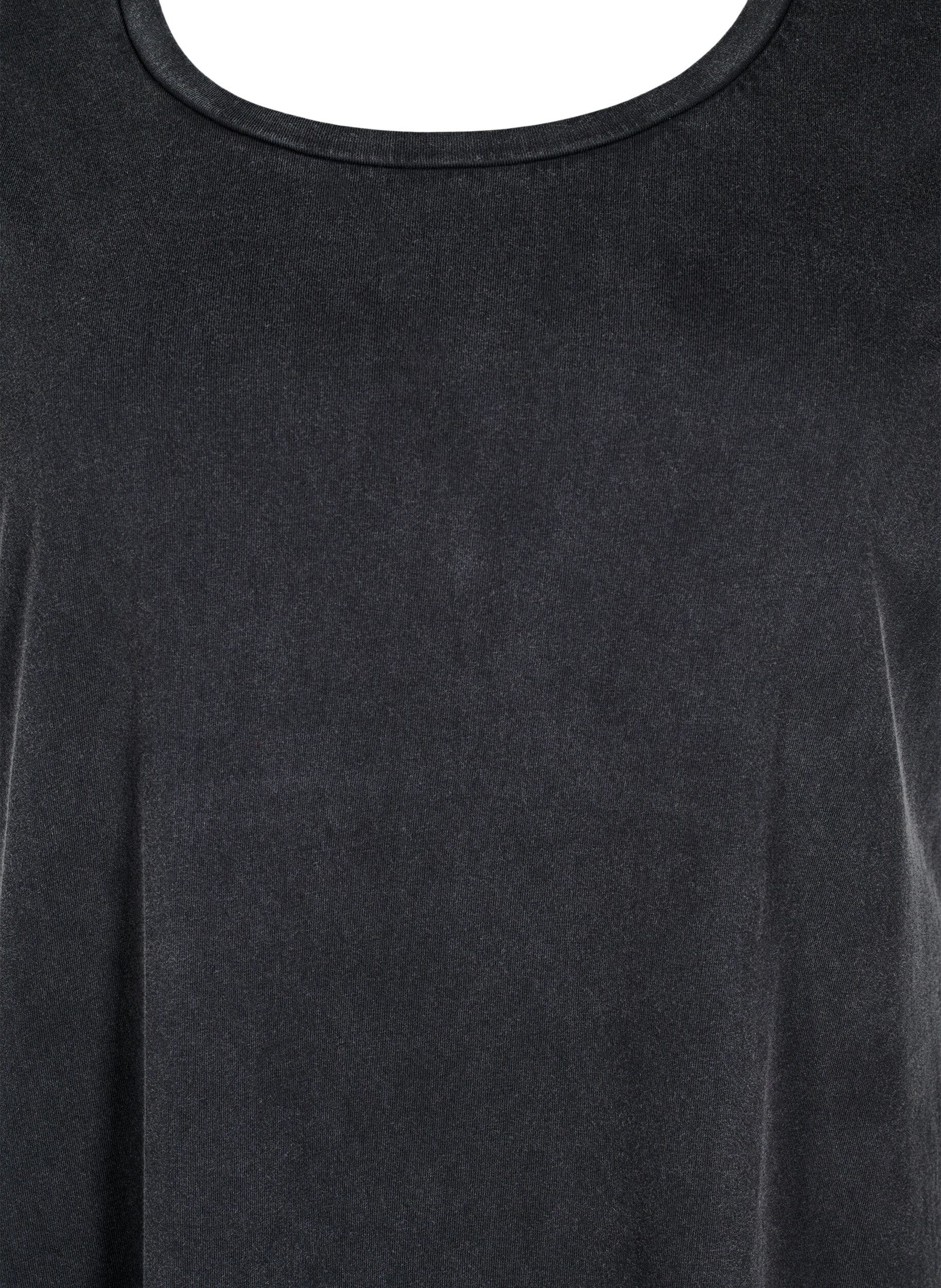 Zizzifashion Short A-line dress with a washed look, Dark Grey, Packshot image number 2