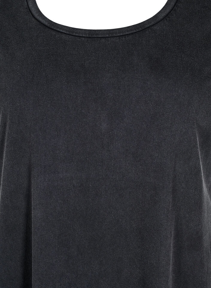 Short A-line dress with a washed look, Dark Grey, Packshot image number 2