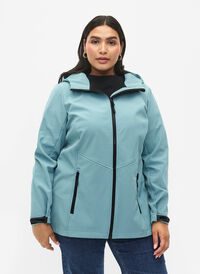 Short softshell jacket with pockets, Arctic, Model