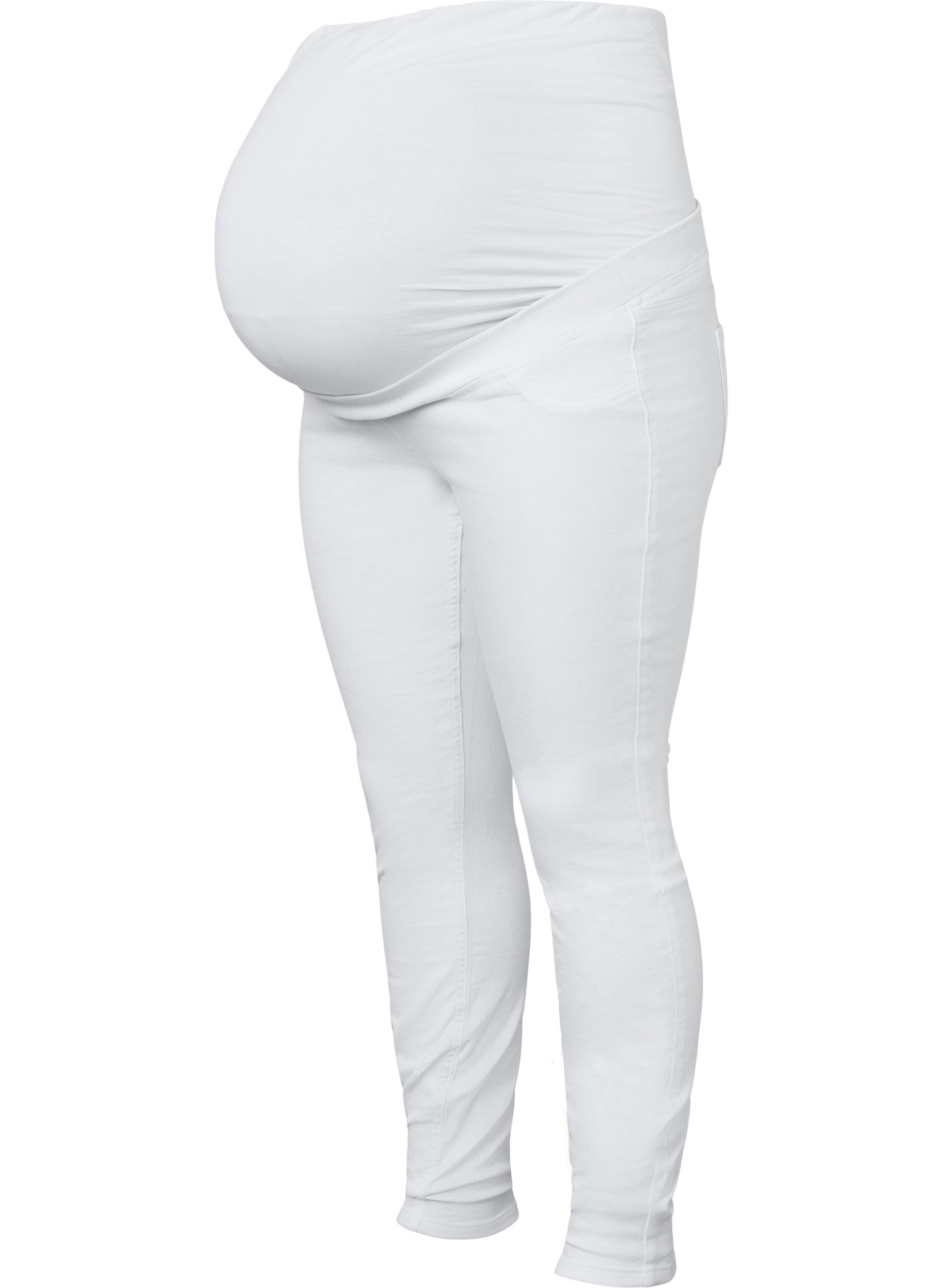 Zizzifashion Pregnancy jeggings in cotton, White, Packshot image number 0