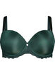 Bra with moulded cups and lace, Green, Packshot image number 0