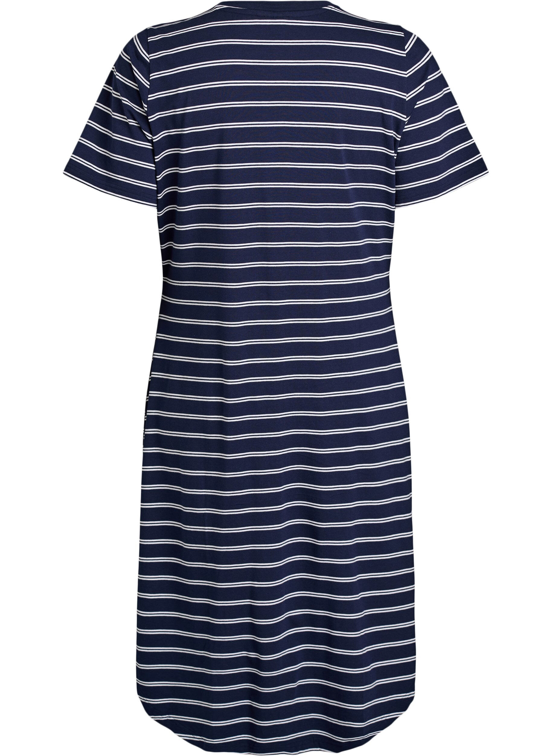 ZizzifashionCotton dress with twist detail, Blue, Packshot image number 1