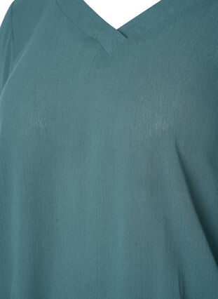 Viscose blouse with smock, Sea Pine, Packshot image number 2