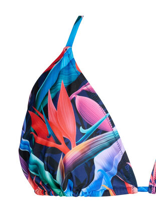 Triangle bikini bra with print, Bright Leaf, Packshot image number 2
