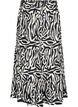 Long skirt with zebra print, Black w. White Zebra, Packshot image number 0