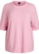 Knitted blouse with short sleeves, Pink, Packshot image number 0