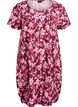 Short-sleeved, printed cotton dress, Dark Bordeaux, Packshot image number 0