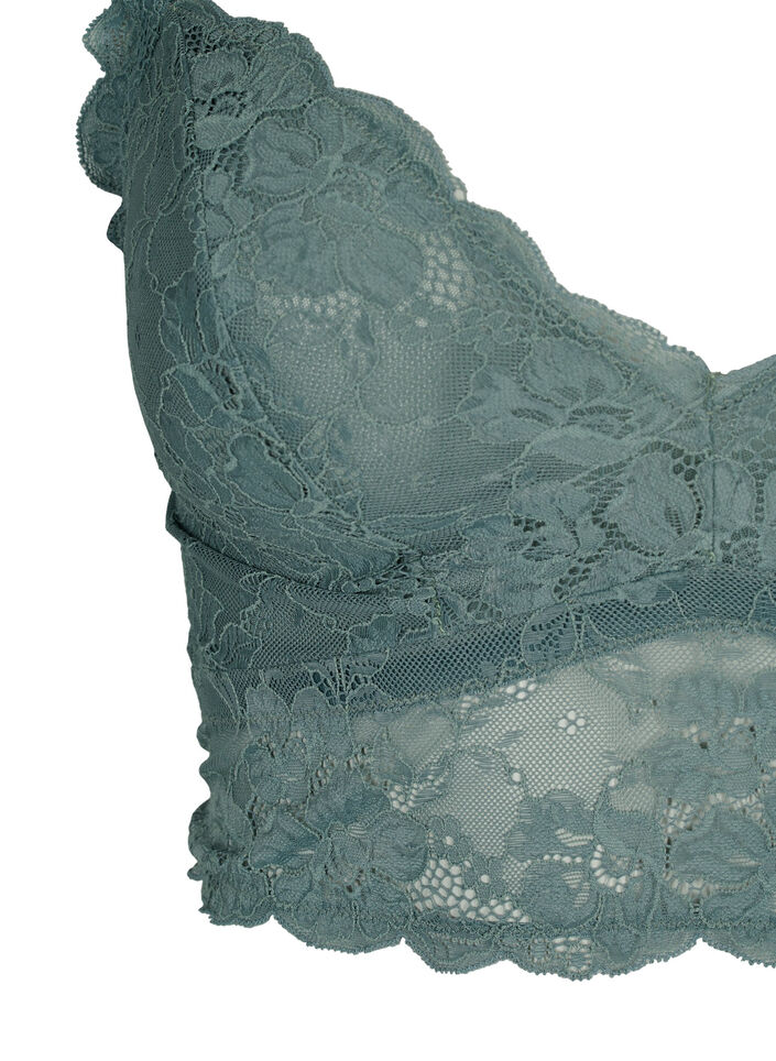 Lace bralette without underwire, Balsam Green Ass, Packshot image number 2